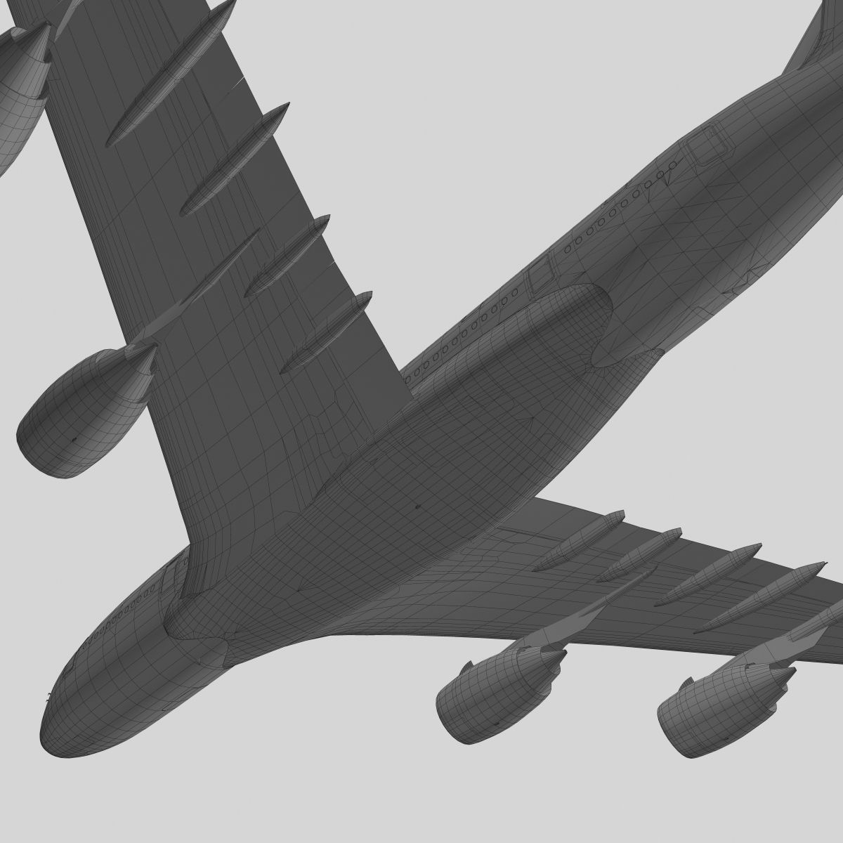 Airbus A-380 Generic livery 3D model_14