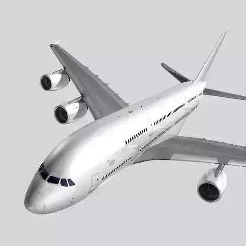 Airbus A-380 Generic livery 3D model Airbus A-380 Generic livery 3D model