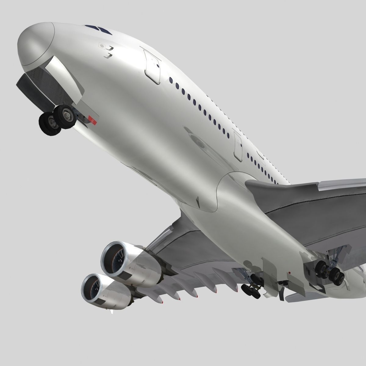 Airbus A-380 Generic livery 3D model_8