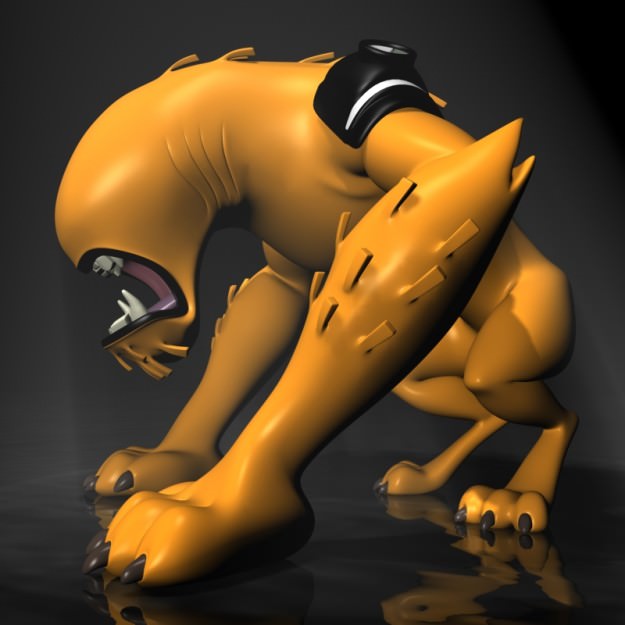 BEN 10 WildMutt RIGGED Low-poly 3D model_1