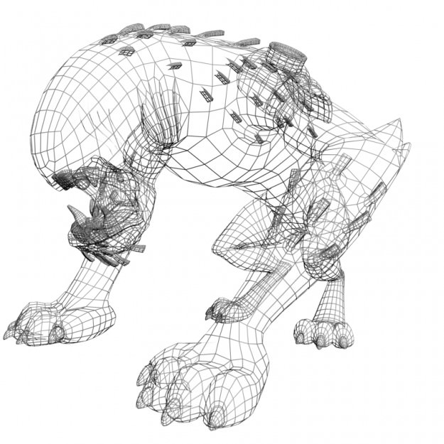 BEN 10 WildMutt RIGGED Low-poly 3D model_5