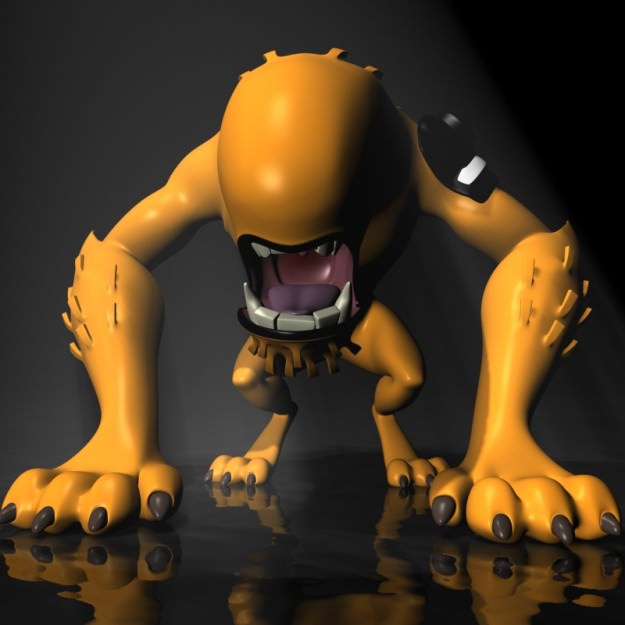 BEN 10 WildMutt RIGGED Low-poly 3D model_3