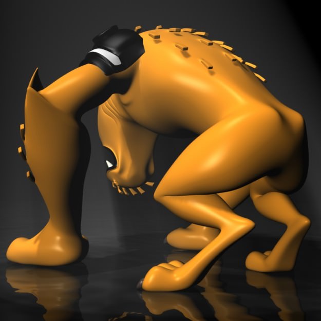 BEN 10 WildMutt RIGGED Low-poly 3D model_2