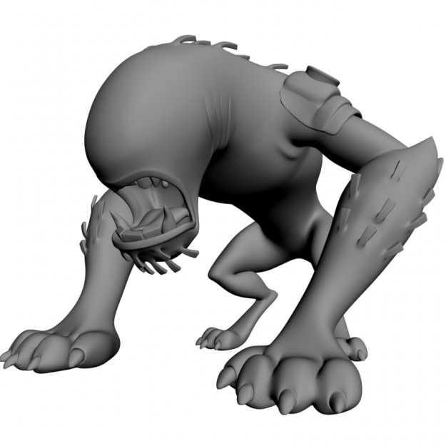 BEN 10 WildMutt RIGGED Low-poly 3D model_4