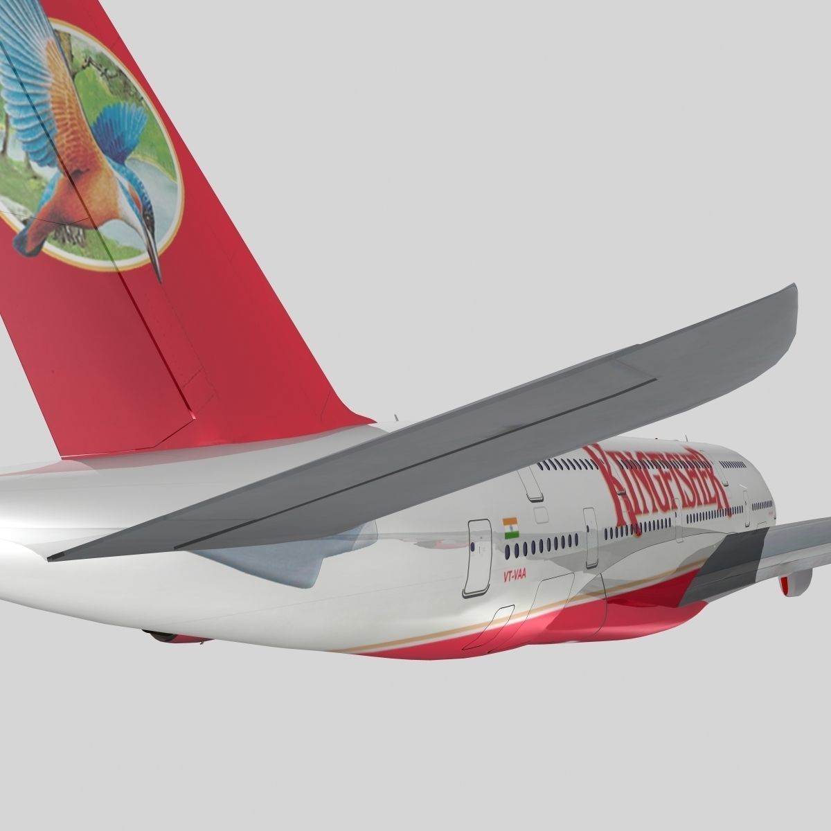 Airbus A-380 Kingfisher Airlines 3D model_2