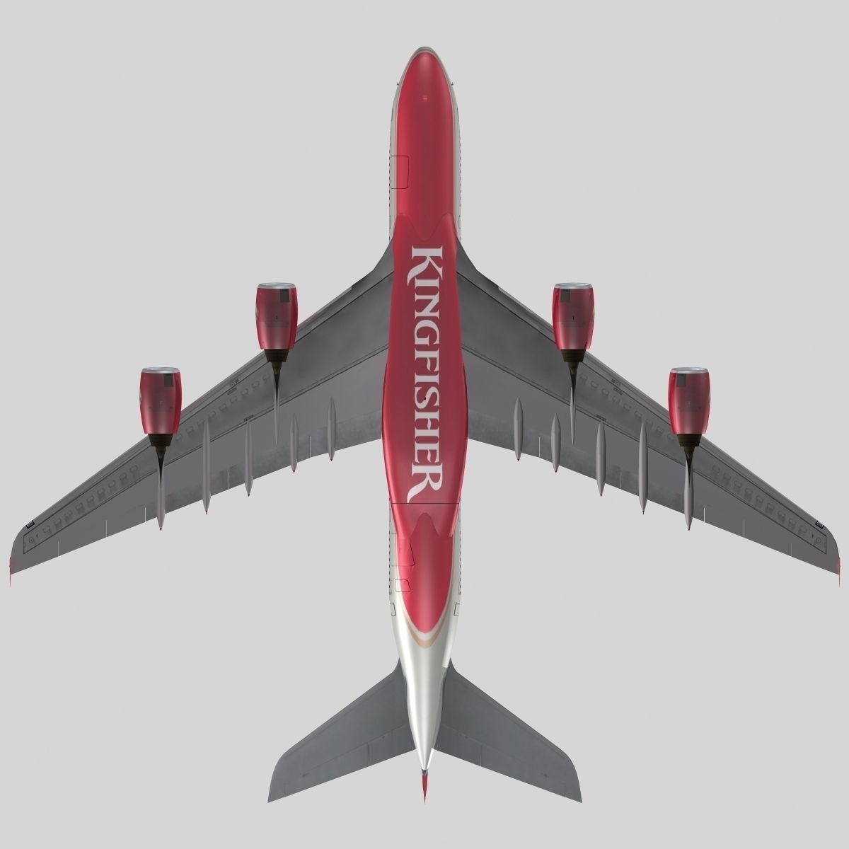 Airbus A-380 Kingfisher Airlines 3D model_5