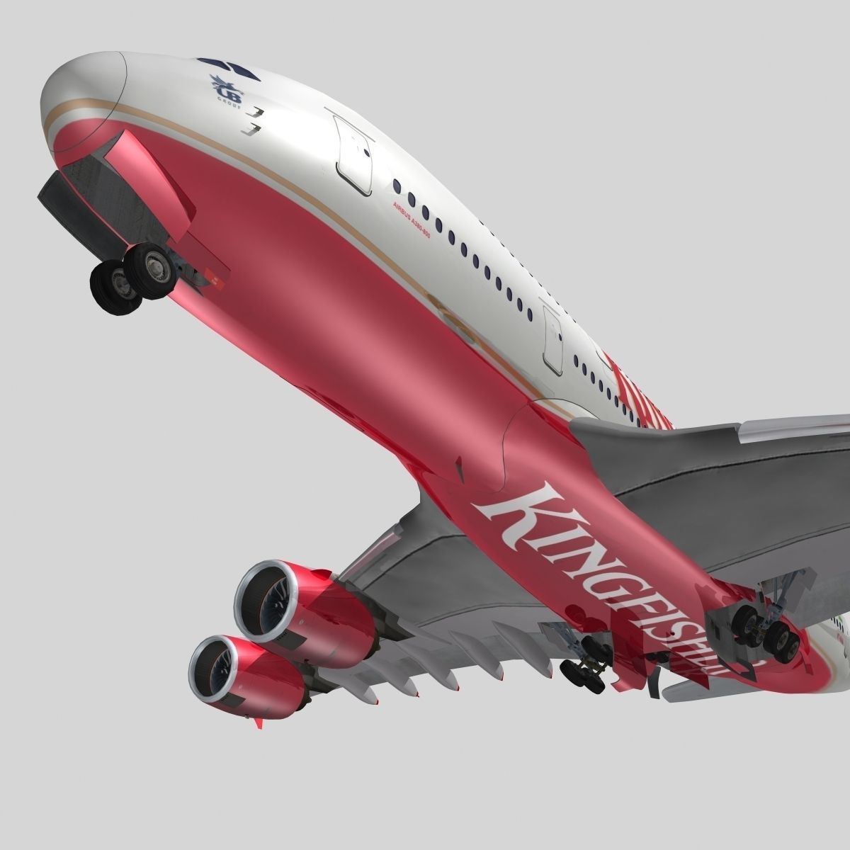 Airbus A-380 Kingfisher Airlines 3D model_8