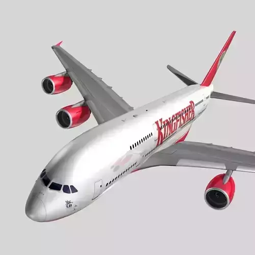 Airbus A-380 Kingfisher Airlines 3D model