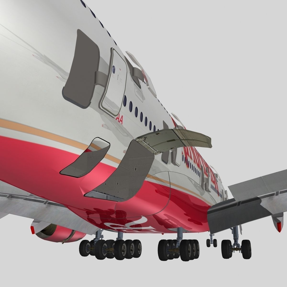 Airbus A-380 Kingfisher Airlines 3D model_9