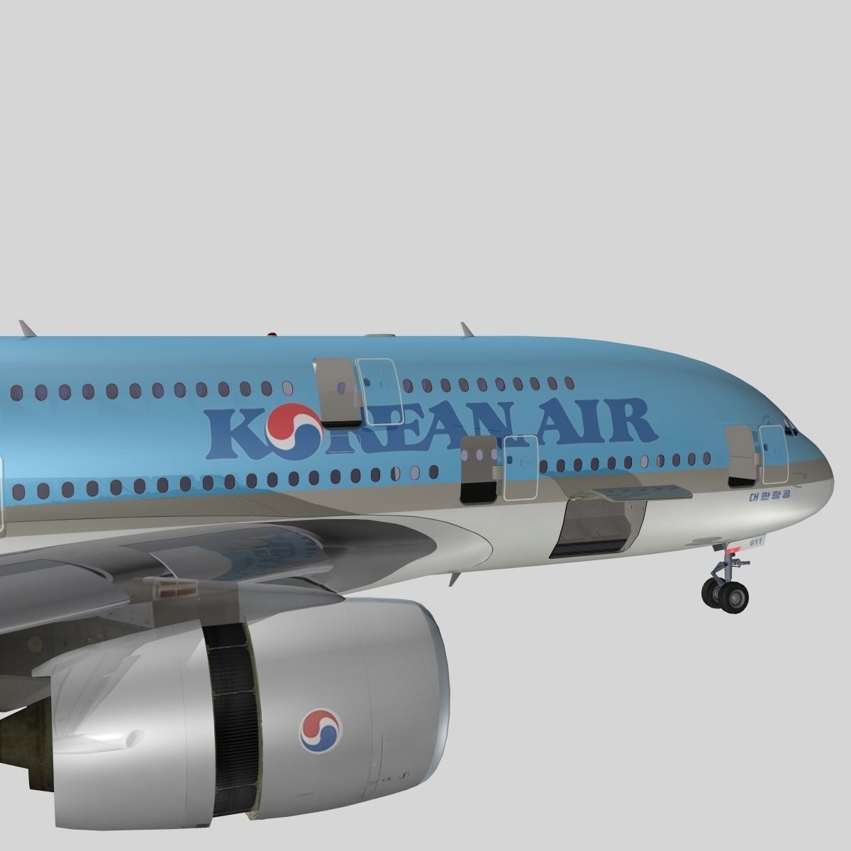 Airbus A-380 Korean Air 3D model_11