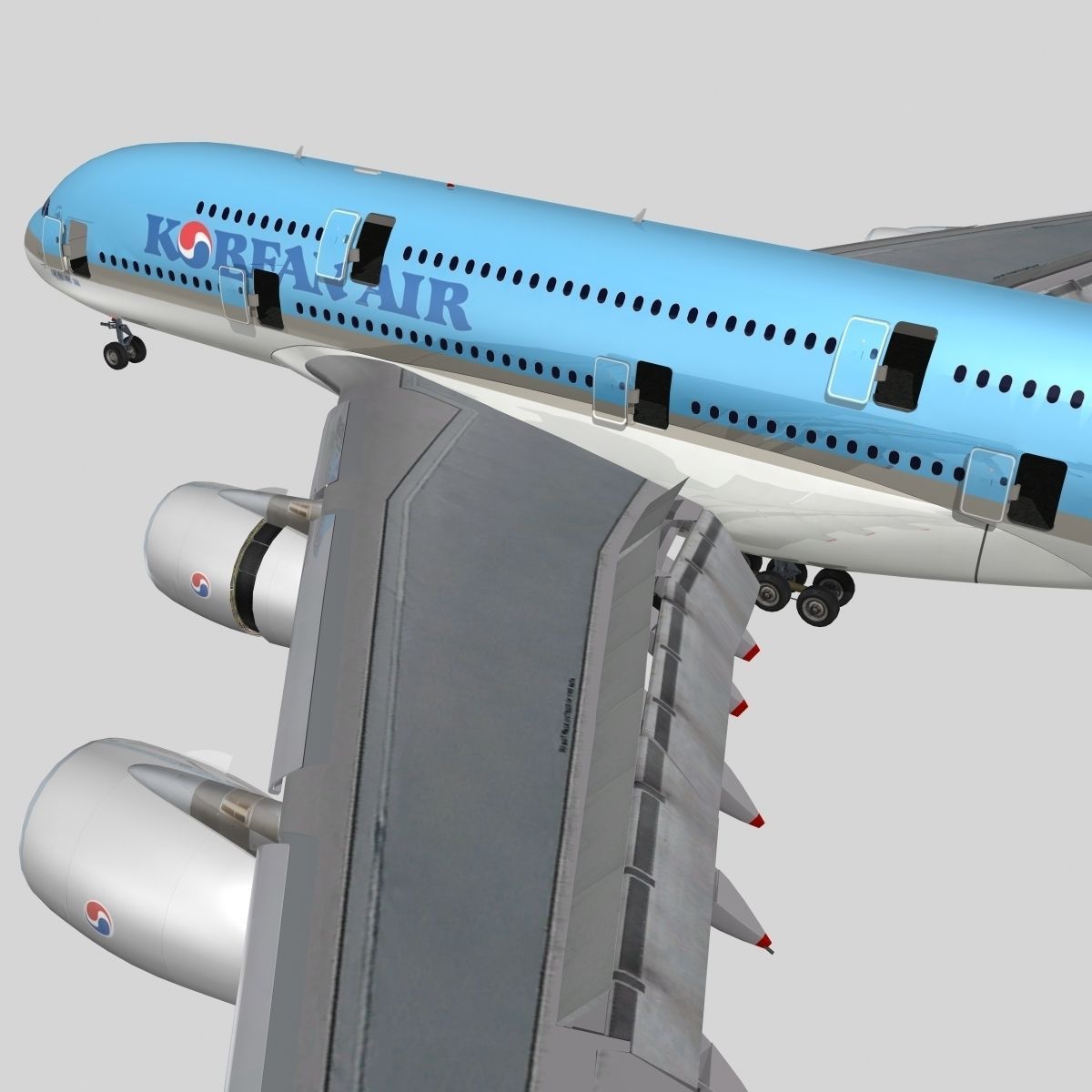 Airbus A-380 Korean Air 3D model_12