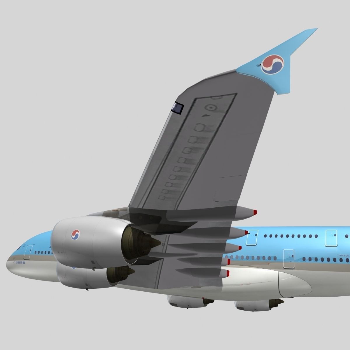 Airbus A-380 Korean Air 3D model_1