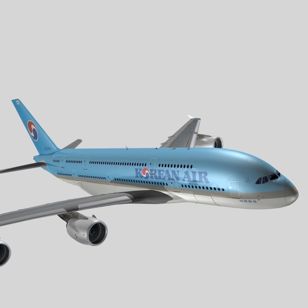 Airbus A-380 Korean Air 3D model_3