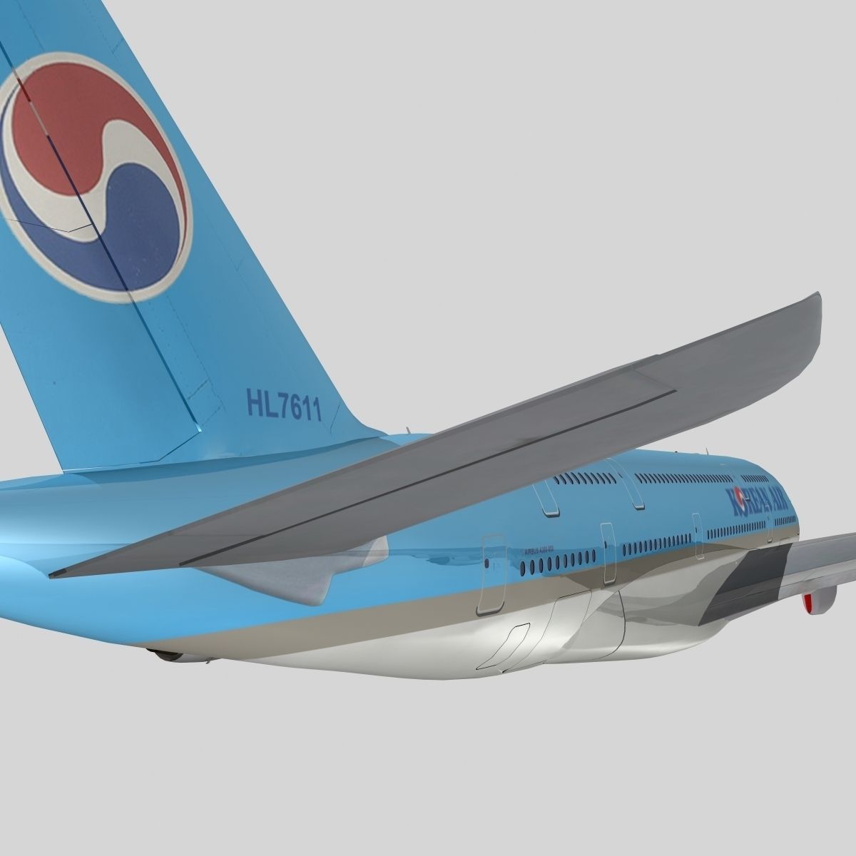 Airbus A-380 Korean Air 3D model_2