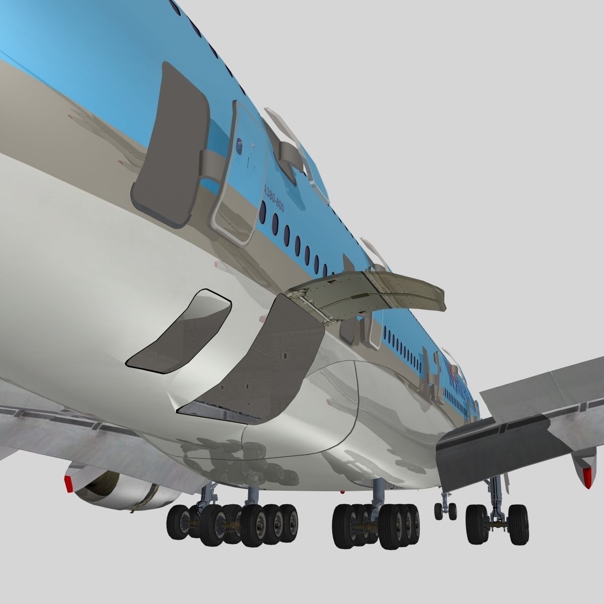 Airbus A-380 Korean Air 3D model_9
