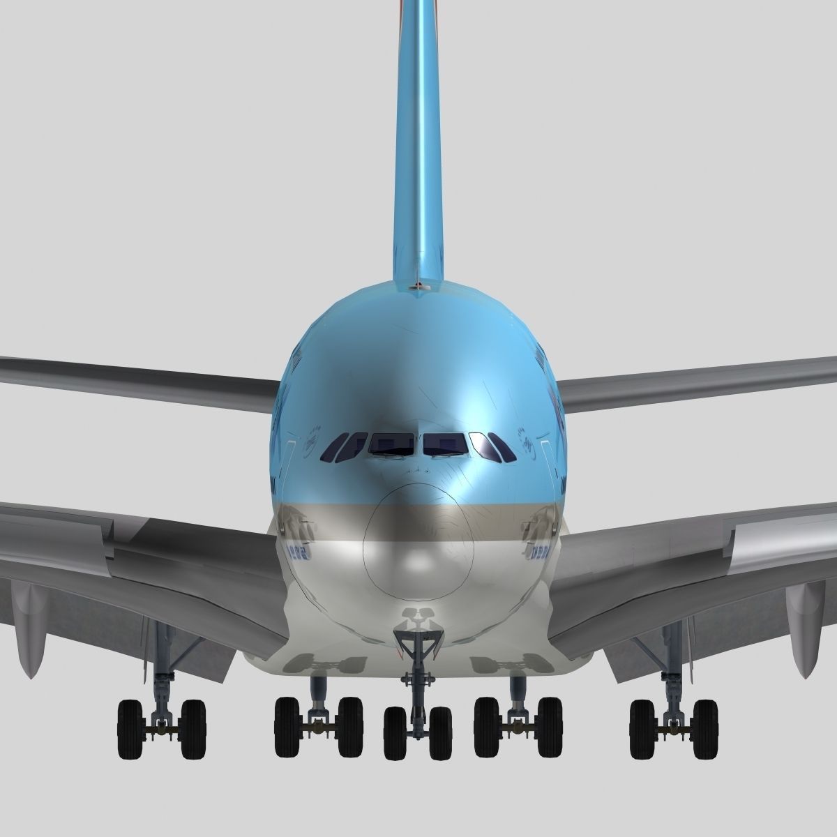 Airbus A-380 Korean Air 3D model_6