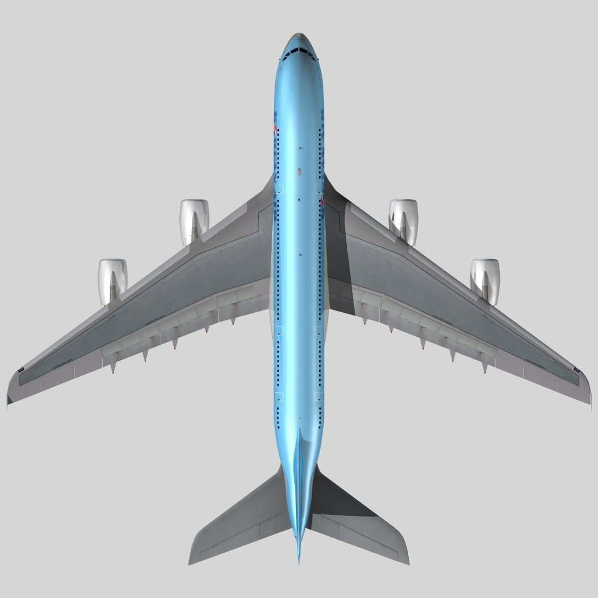 Airbus A-380 Korean Air 3D model_4