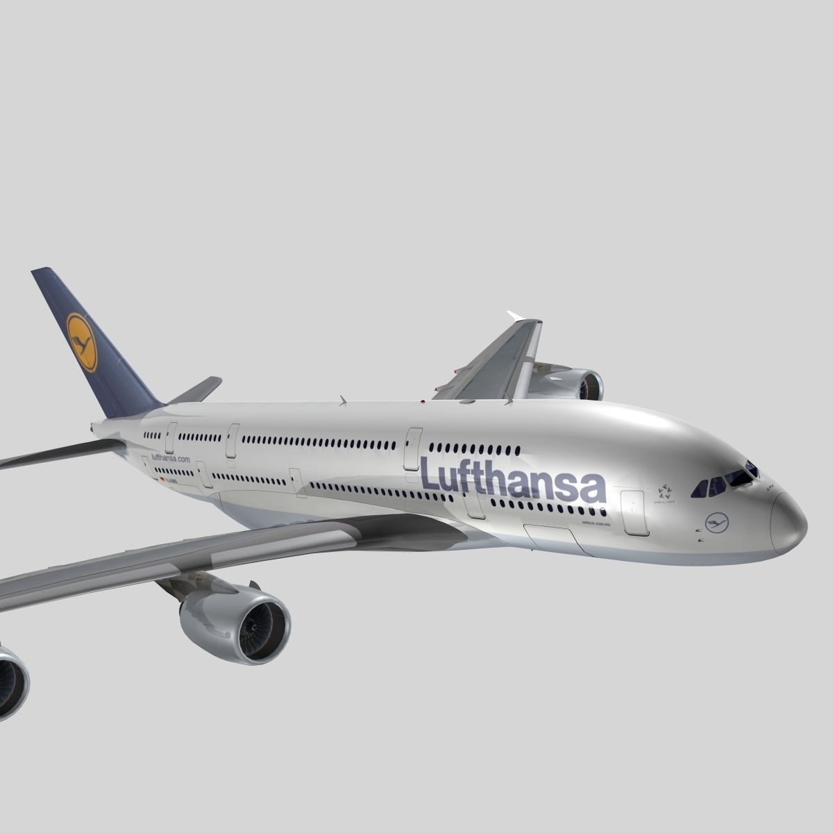 Airbus A-380 Lufthansa 3D model_3