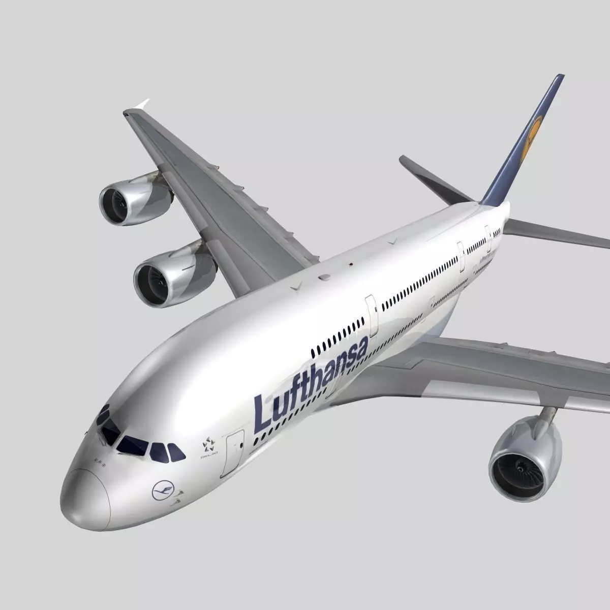 Airbus A-380 Lufthansa 3D model_0