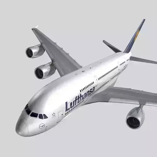 Airbus A-380 Lufthansa 3D model