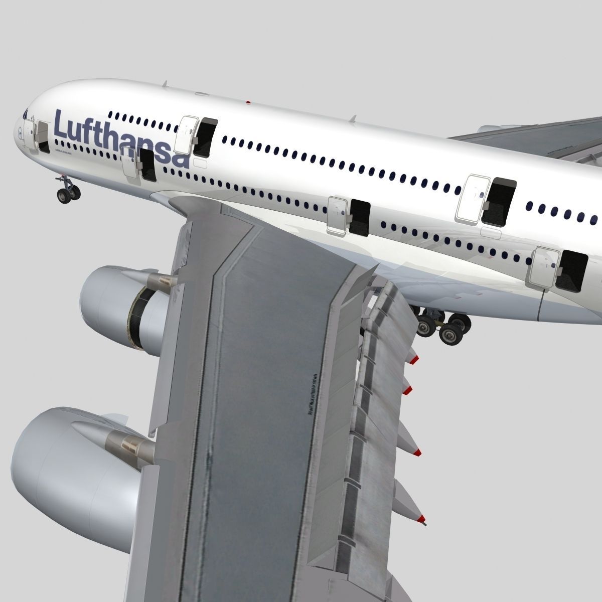 Airbus A-380 Lufthansa 3D model_12
