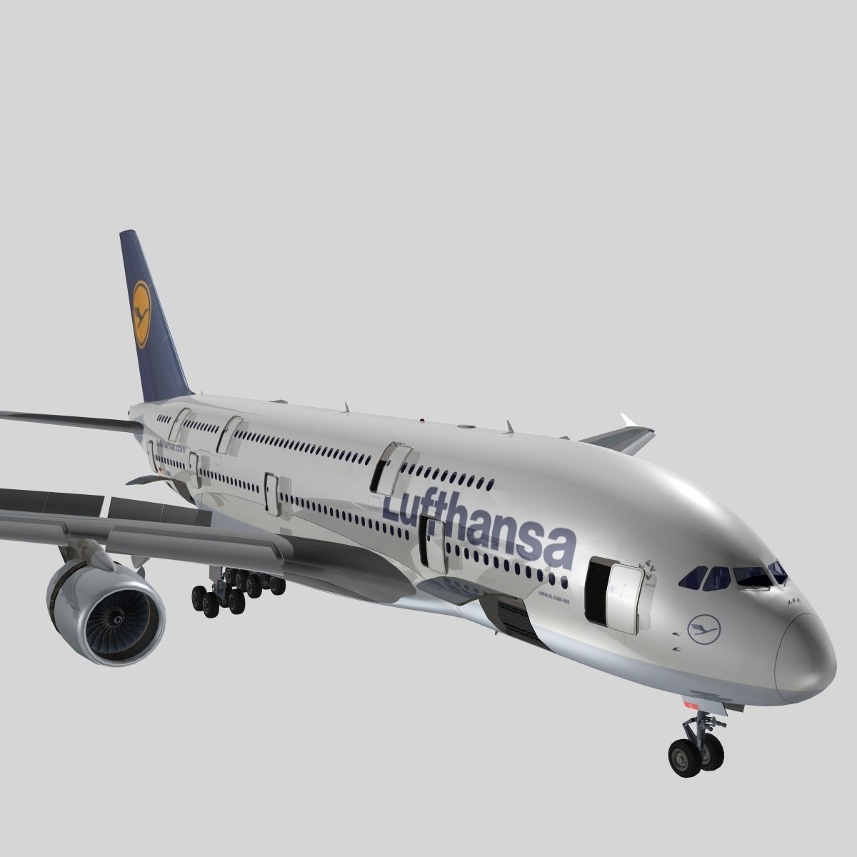 Airbus A-380 Lufthansa 3D model_10