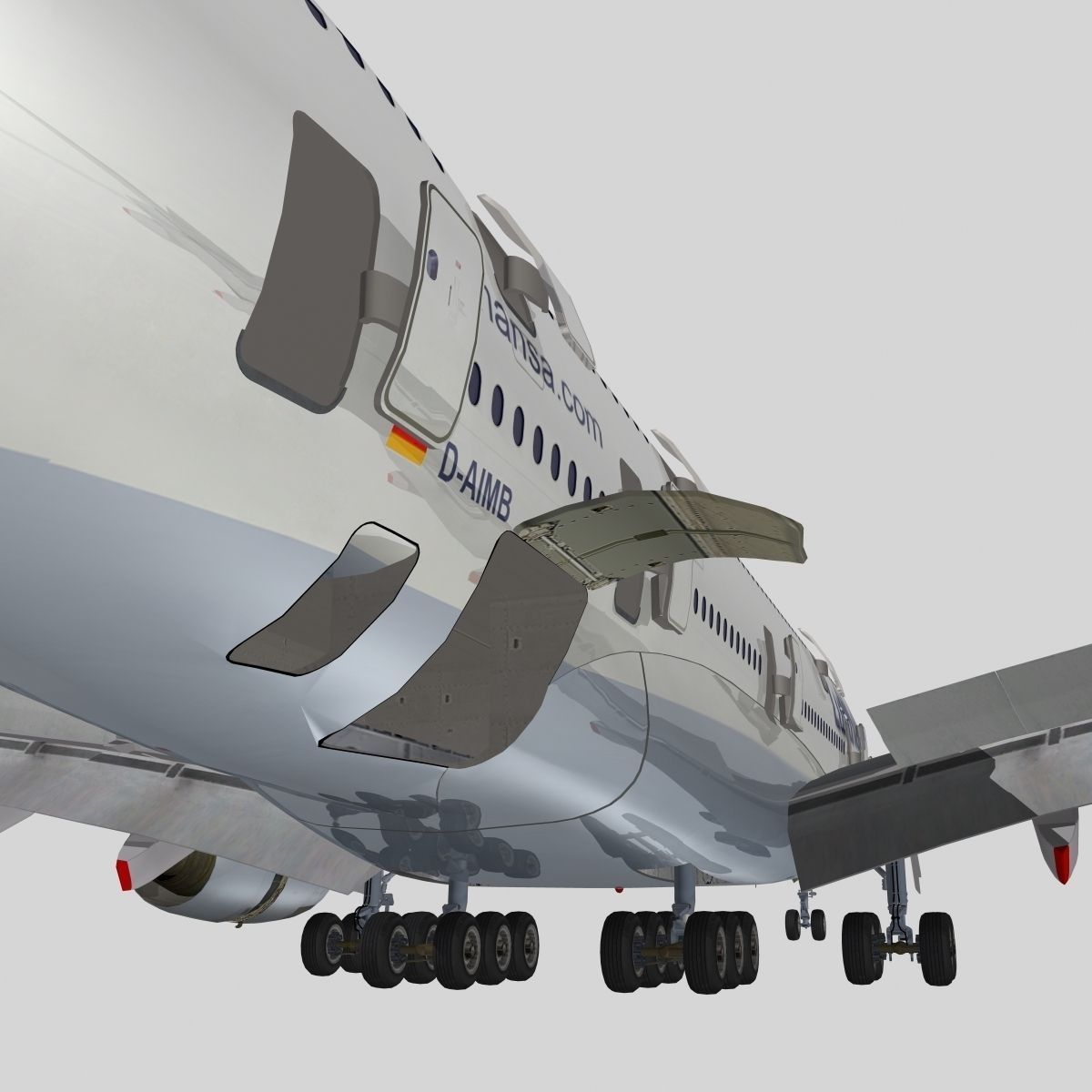 Airbus A-380 Lufthansa 3D model_9