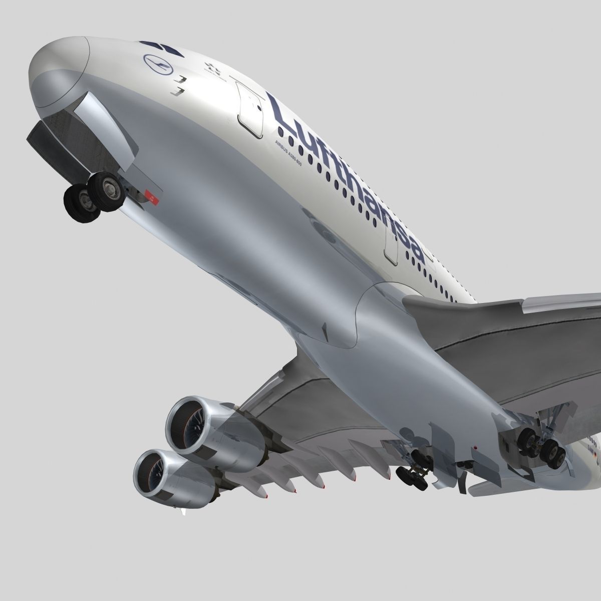 Airbus A-380 Lufthansa 3D model_8