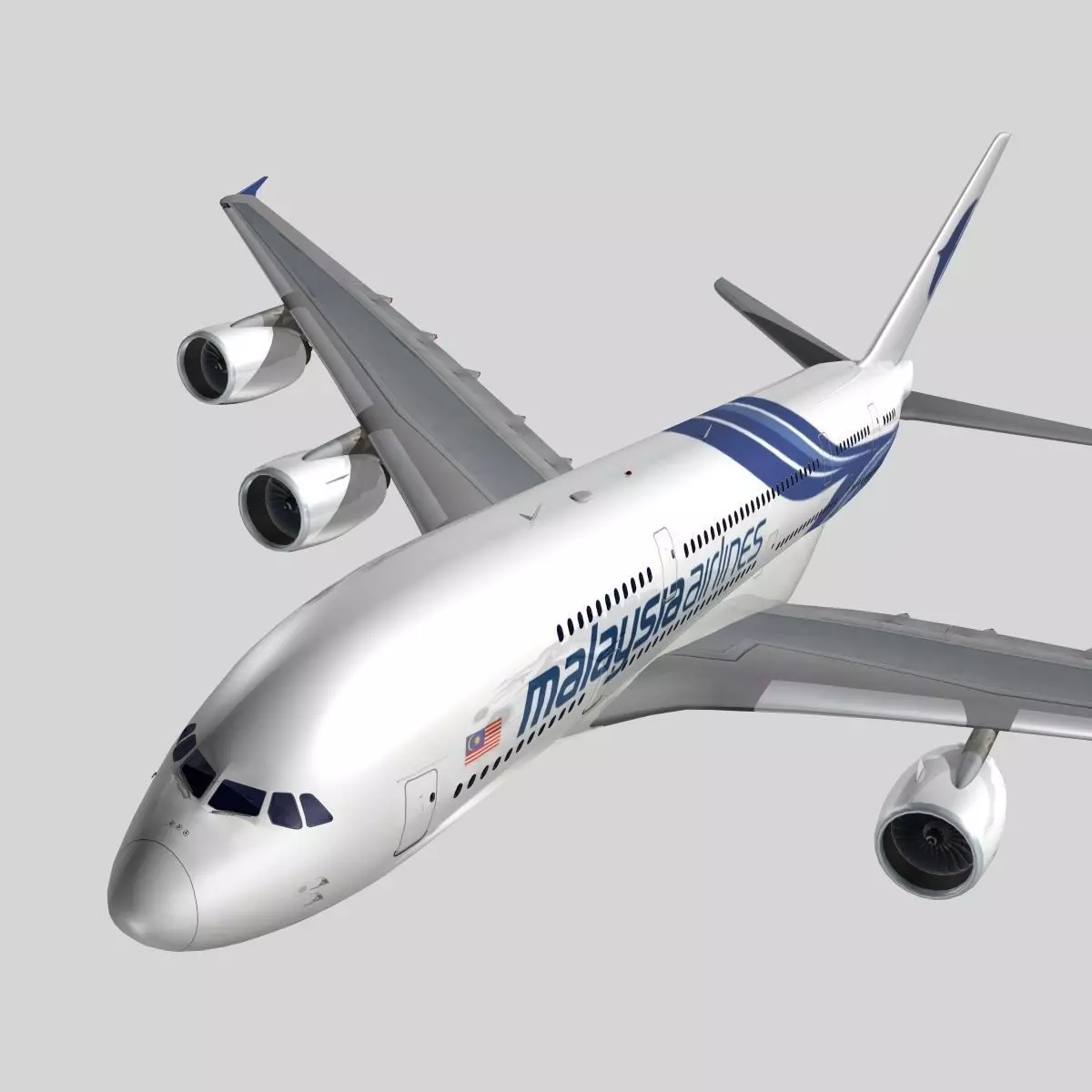 Airbus A-380 Malaysia Airlines 3D model_0