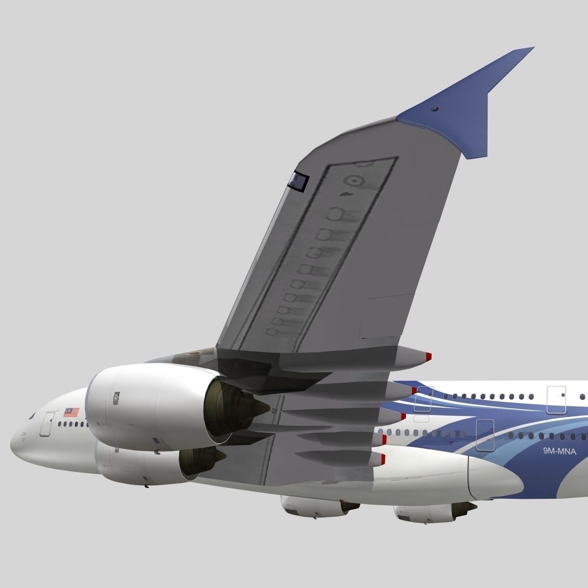 Airbus A-380 Malaysia Airlines 3D model_1