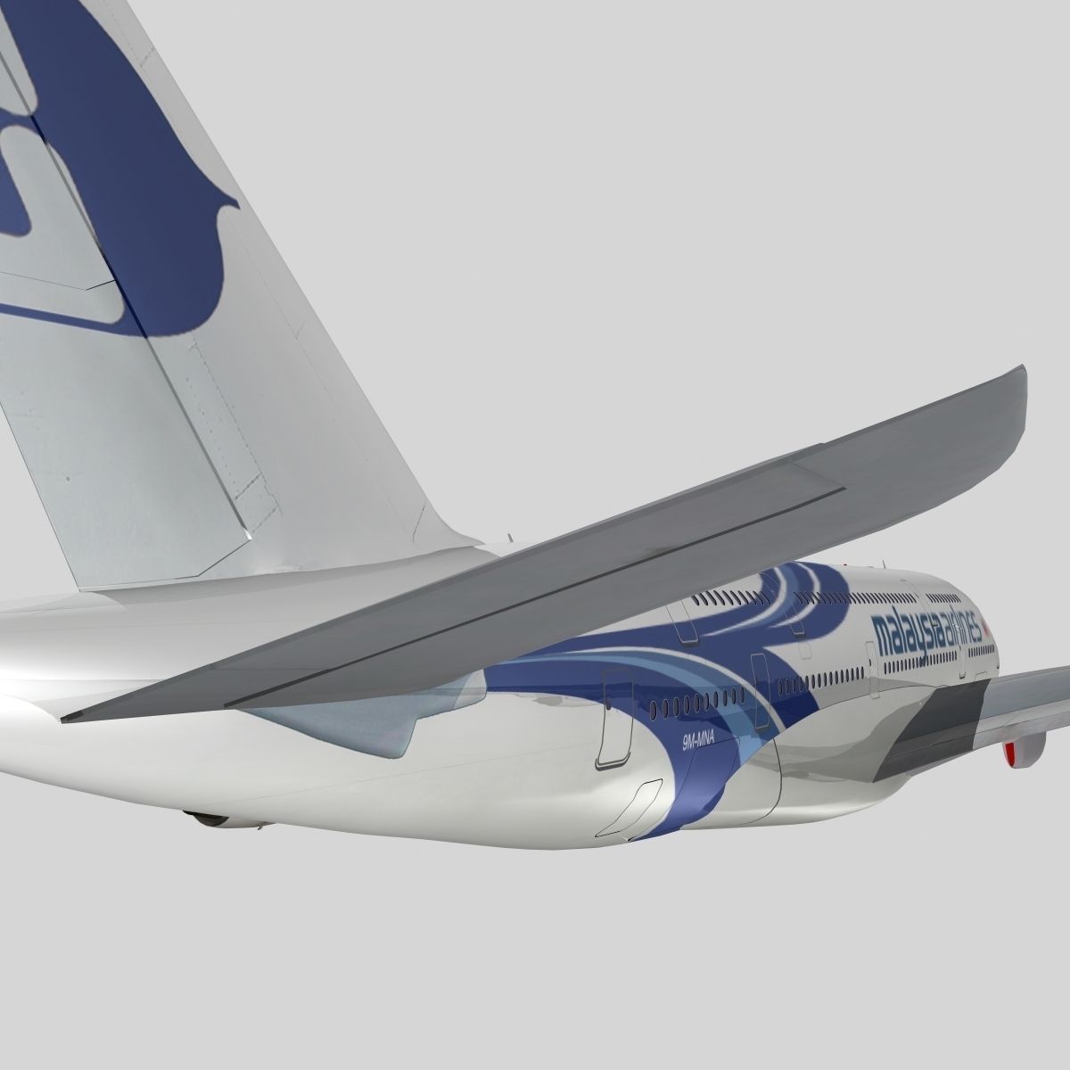 Airbus A-380 Malaysia Airlines 3D model_2