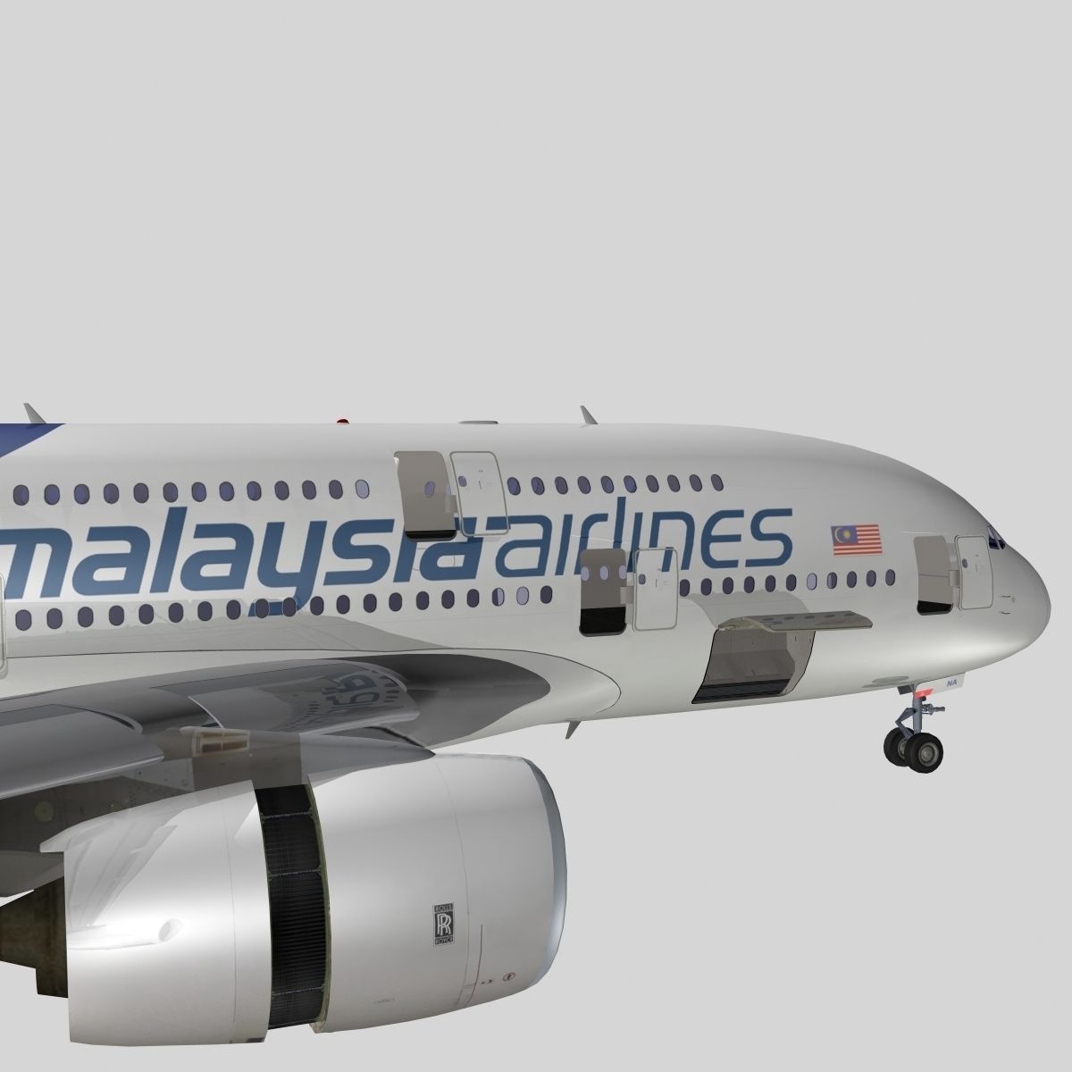 Airbus A-380 Malaysia Airlines 3D model_11