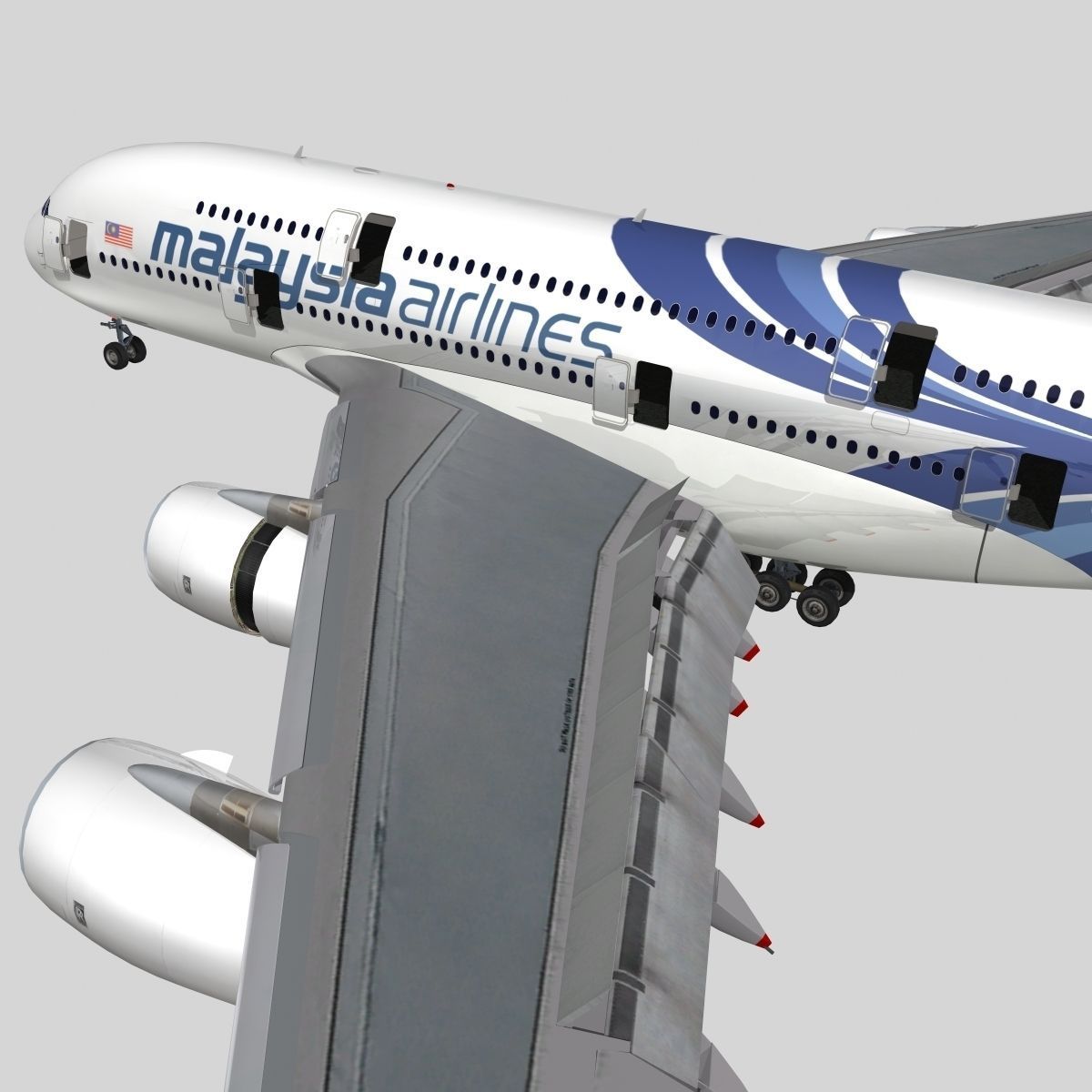 Airbus A-380 Malaysia Airlines 3D model_12