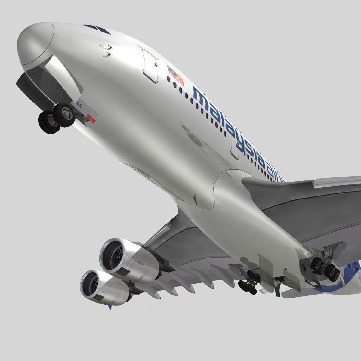 Airbus A-380 Malaysia Airlines 3D model_8