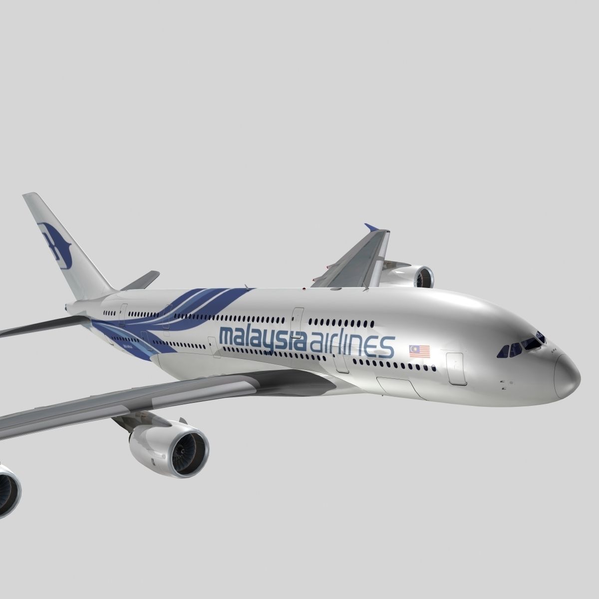 Airbus A-380 Malaysia Airlines 3D model_3