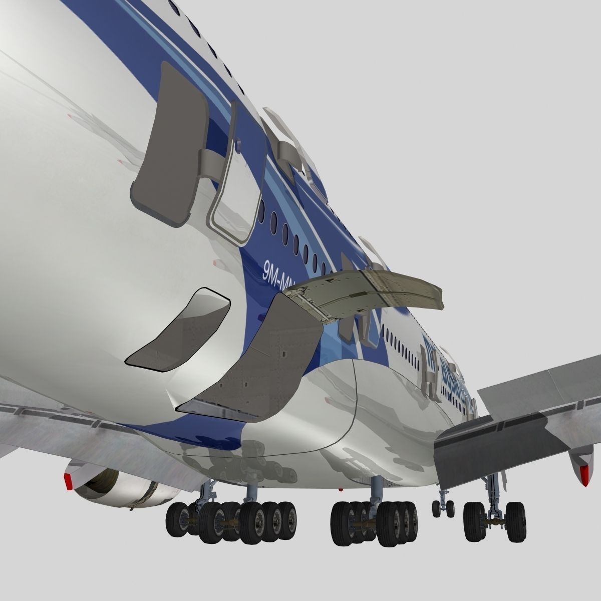 Airbus A-380 Malaysia Airlines 3D model_9