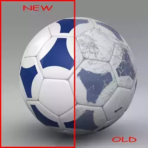 Soccerball blue white