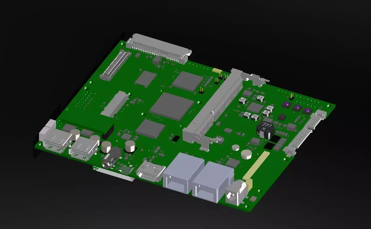 Novena Open Laptop Mainboard Free 3D model