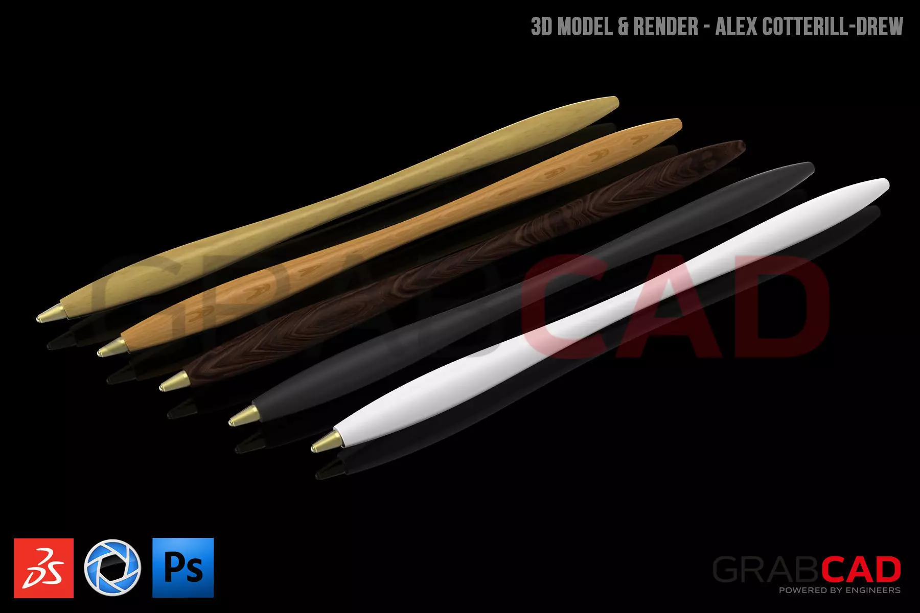 EM Shaper Ballpoint Pen Free 3D model_0