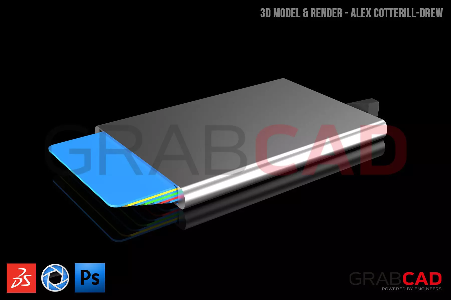 Secrid Aluminium Card Holder Free 3D model
