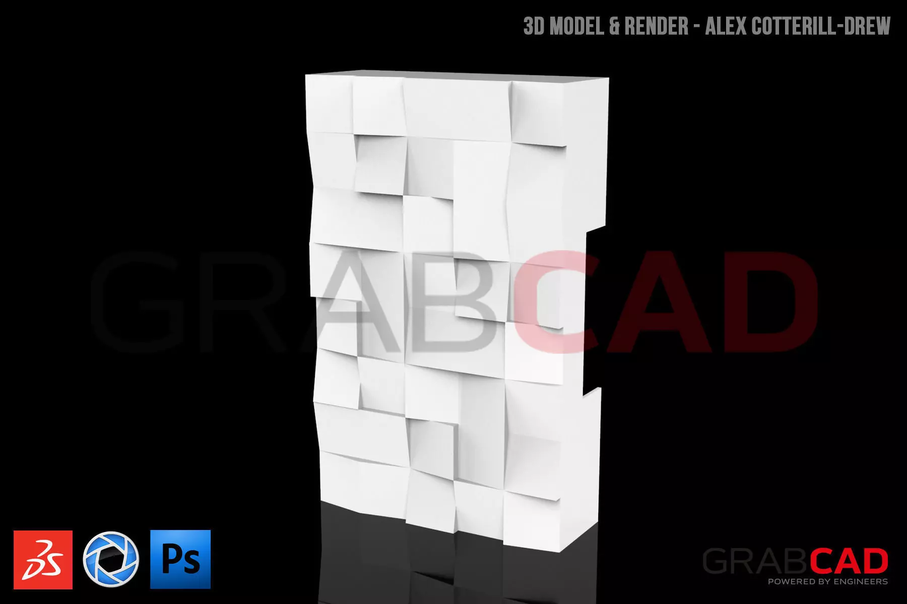 Alarm Box Cover Tesselated Angles Free 3D model_0