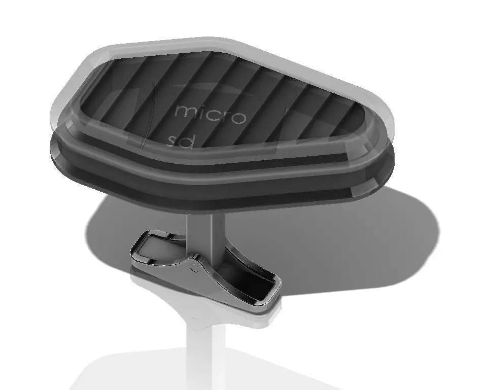 Micro SD Cufflink - Secret Storage Free 3D model