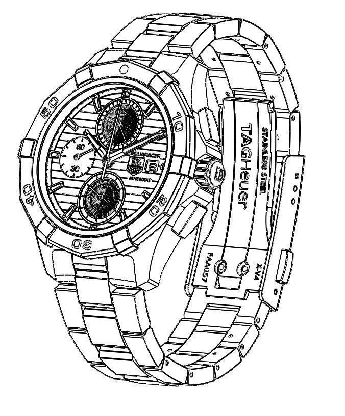 Tag Heuer Aquaracer Watch CAP2110BA0833 Free 3D model_6