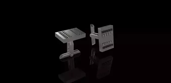 CRYSTAL INLAY CUFFLINK Free 3D model