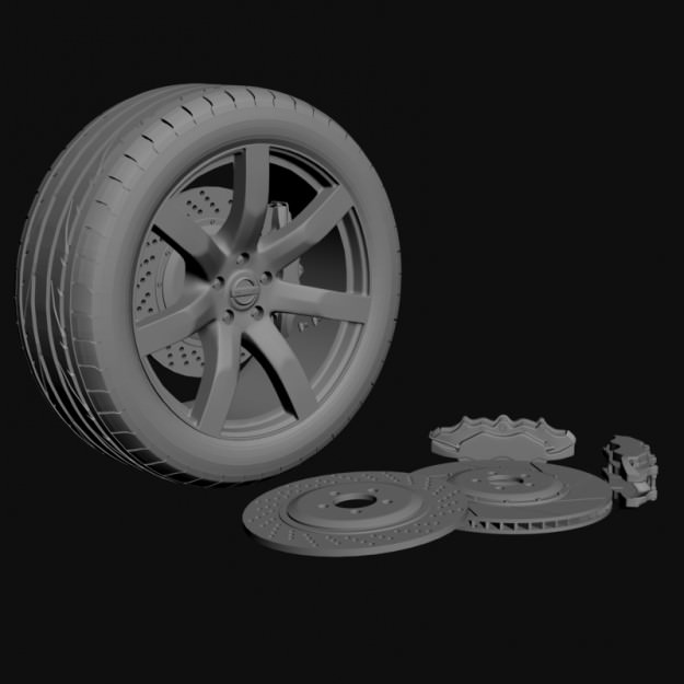 Wheel Nissan Juke R 3D model_7