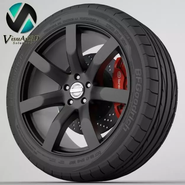 Wheel Nissan Juke R 3D model_0