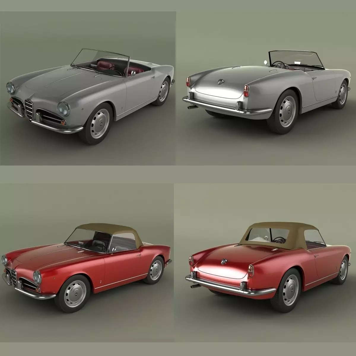 Alfa Romeo Giulietta Spider 3D model_0