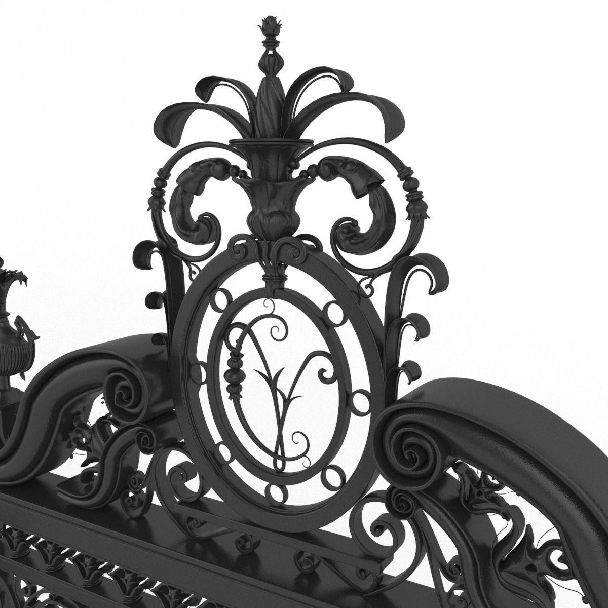 Exterior Mansion Gate 3D model_2