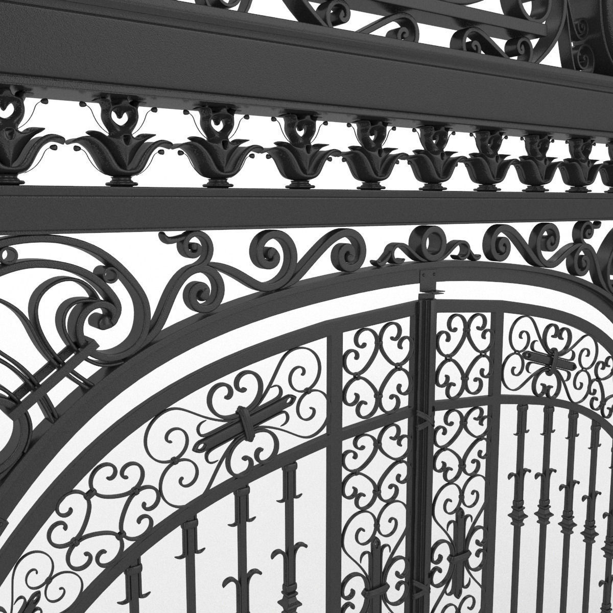 Exterior Mansion Gate 3D model_20