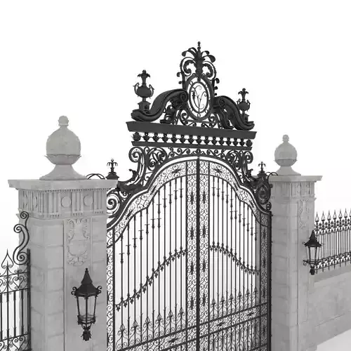 Exterior Mansion Gate 3D model
